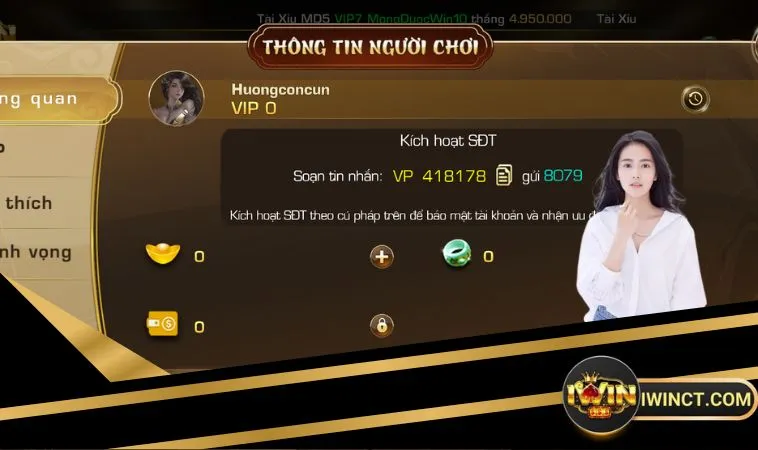Truy cập vào mục thông tin người chơi iWin anh em chỉ cần thực hiện vài thao tác Truy cập vào mục thông tin người chơi iWin anh em chỉ cần thực hiện vài thao tác